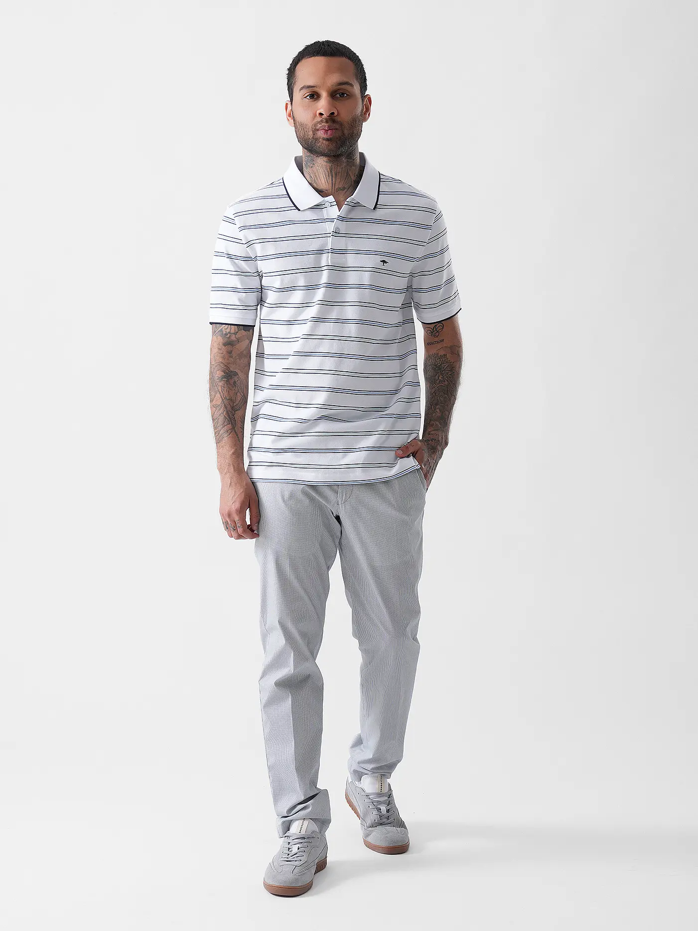 FYNCH HATTON | Poloshirt Casual Fit | weiss